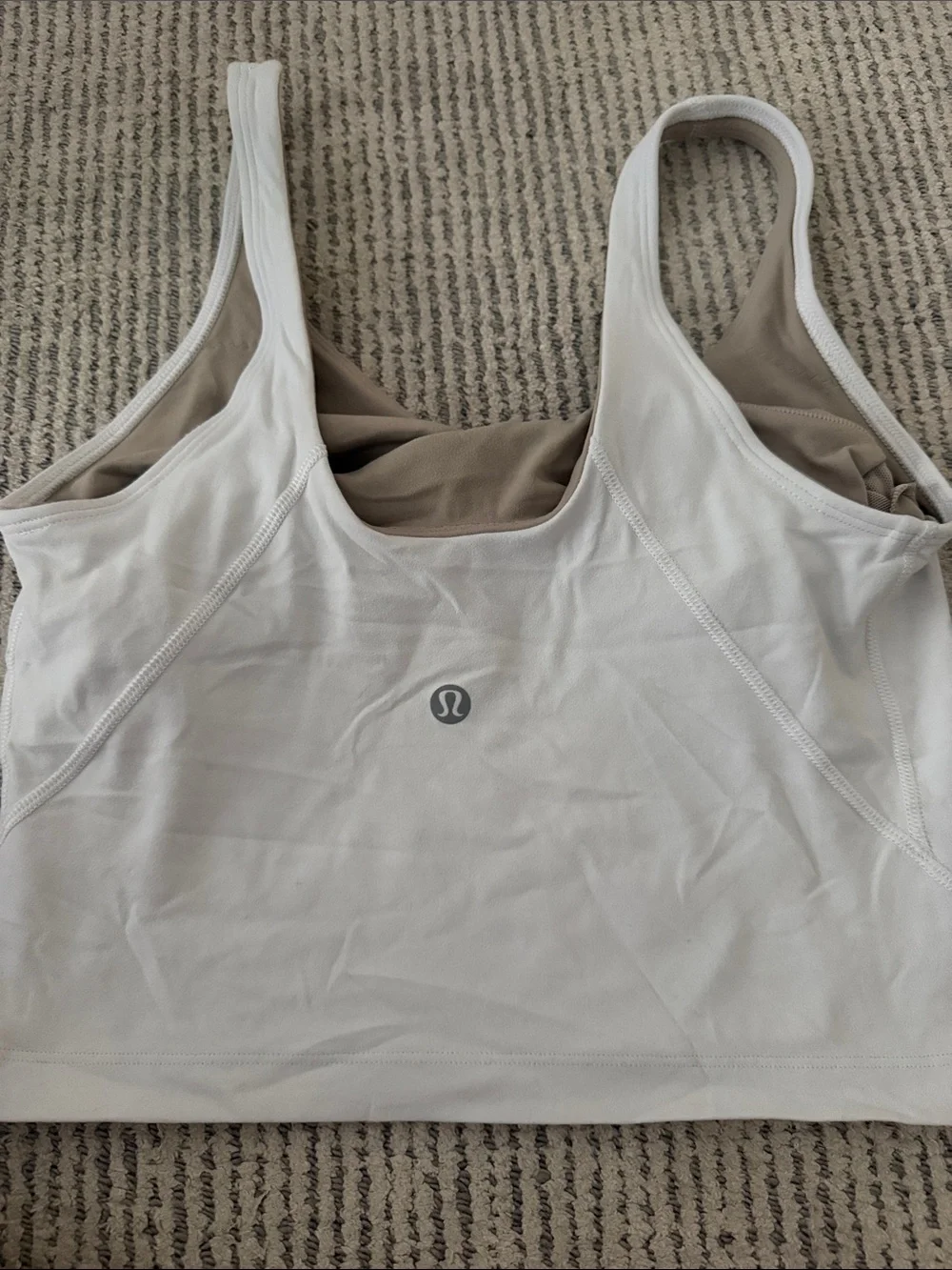 Lululemon size 2 White Women's Tank Crop Top - Athletic Support